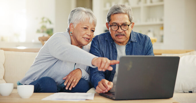 Senior Couple looking at Computer
